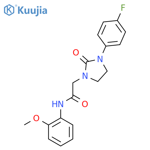 2-[3-(4-fluorophenyl)-2-oxoimidazolidin-1-yl]-N-(2-methoxyphenyl)acetamide structure