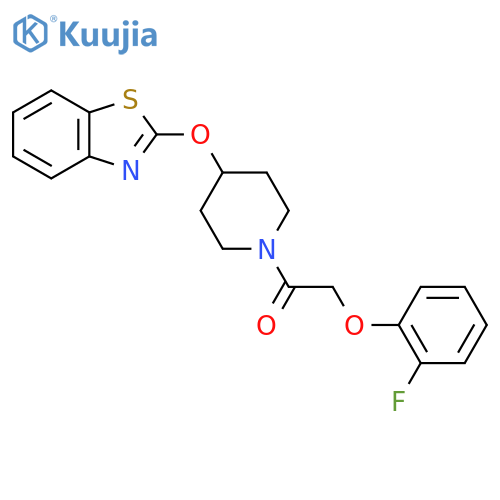 1-4-(1,3-benzothiazol-2-yloxy)piperidin-1-yl-2-(2-fluorophenoxy)ethan-1-one structure