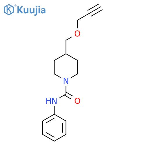 N-phenyl-4-(prop-2-yn-1-yloxy)methylpiperidine-1-carboxamide structure