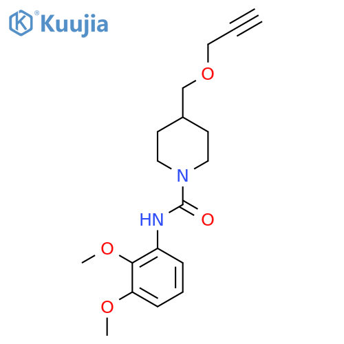 N-(2,3-dimethoxyphenyl)-4-(prop-2-yn-1-yloxy)methylpiperidine-1-carboxamide structure