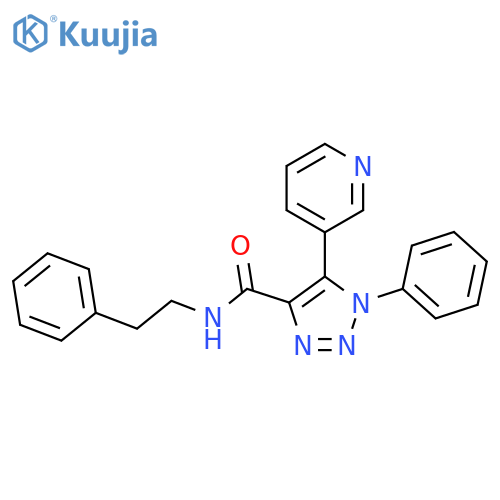 1-phenyl-N-(2-phenylethyl)-5-(pyridin-3-yl)-1H-1,2,3-triazole-4-carboxamide structure