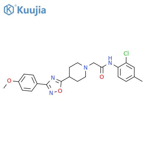 N-(2-chloro-4-methylphenyl)-2-{4-3-(4-methoxyphenyl)-1,2,4-oxadiazol-5-ylpiperidin-1-yl}acetamide structure