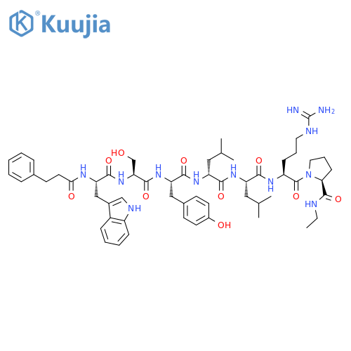 L-Prolinamide,N-(1-oxo-3-phenylpropyl)-L-tryptophyl-L-seryl-L-tyrosyl-D-leucyl-L-leucyl-L-arginyl-N-ethyl- structure