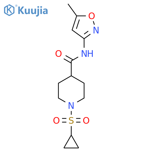 1-(cyclopropanesulfonyl)-N-(5-methyl-1,2-oxazol-3-yl)piperidine-4-carboxamide structure