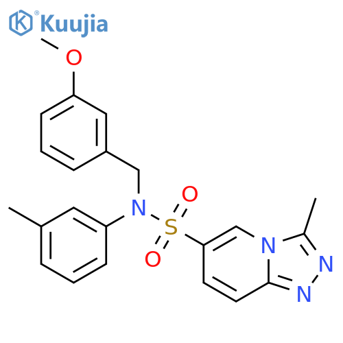 N-(3-methoxyphenyl)methyl-3-methyl-N-(3-methylphenyl)-1,2,4triazolo4,3-apyridine-6-sulfonamide structure