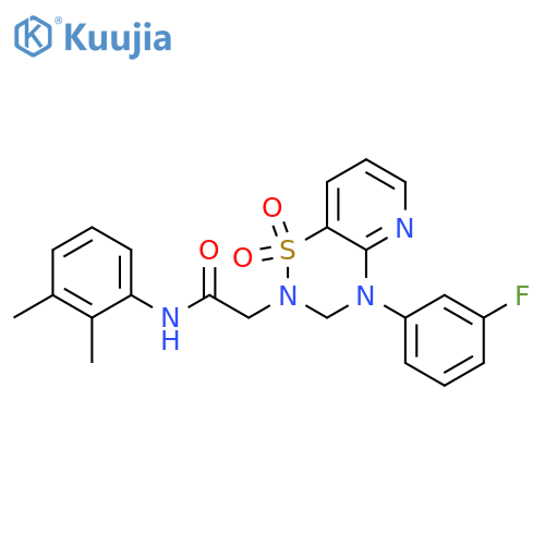 N-(2,3-dimethylphenyl)-2-4-(3-fluorophenyl)-1,1-dioxo-2H,3H,4H-1lambda6-pyrido2,3-e1,2,4thiadiazin-2-ylacetamide structure