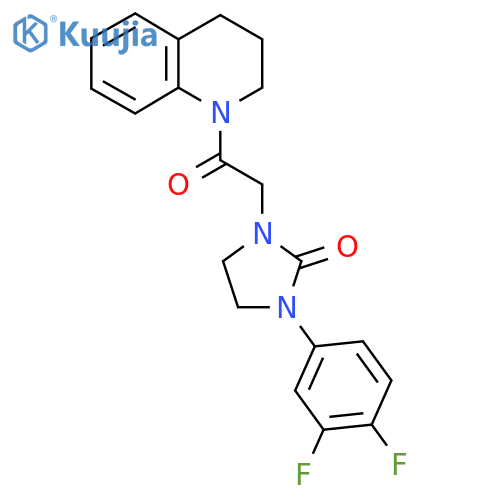 1-(3,4-difluorophenyl)-3-2-oxo-2-(1,2,3,4-tetrahydroquinolin-1-yl)ethylimidazolidin-2-one structure