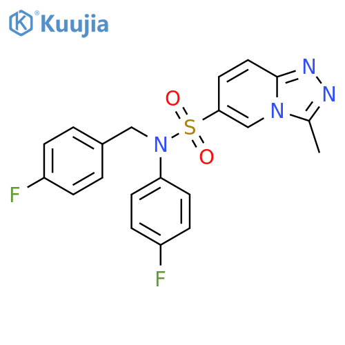 N-(4-fluorophenyl)-N-(4-fluorophenyl)methyl-3-methyl-1,2,4triazolo4,3-apyridine-6-sulfonamide structure