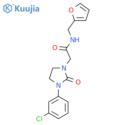 2-3-(3-chlorophenyl)-2-oxoimidazolidin-1-yl-N-(furan-2-yl)methylacetamide structure