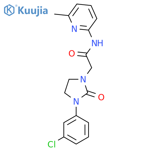 2-3-(3-chlorophenyl)-2-oxoimidazolidin-1-yl-N-(6-methylpyridin-2-yl)acetamide structure
