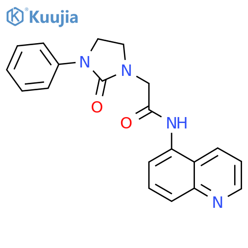 2-(2-oxo-3-phenylimidazolidin-1-yl)-N-(quinolin-5-yl)acetamide structure