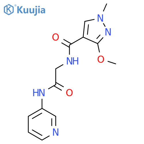 2-(3-methoxy-1-methyl-1H-pyrazol-4-yl)formamido-N-(pyridin-3-yl)acetamide structure
