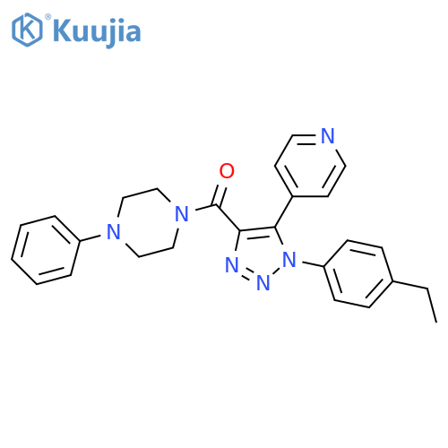 1-[1-(4-ethylphenyl)-5-(pyridin-4-yl)-1H-1,2,3-triazole-4-carbonyl]-4-phenylpiperazine structure
