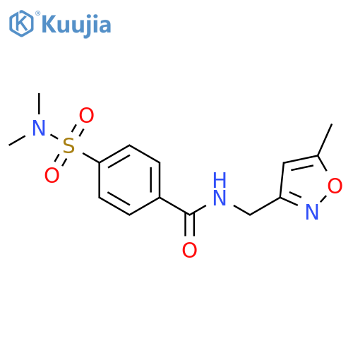 4-(dimethylsulfamoyl)-N-(5-methyl-1,2-oxazol-3-yl)methylbenzamide structure