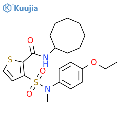 N-cyclooctyl-3-[(4-ethoxyphenyl)(methyl)sulfamoyl]thiophene-2-carboxamide structure