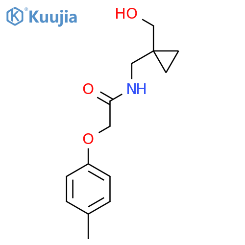 N-{1-(hydroxymethyl)cyclopropylmethyl}-2-(4-methylphenoxy)acetamide structure