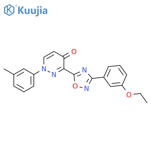 3-[3-(3-ethoxyphenyl)-1,2,4-oxadiazol-5-yl]-1-(3-methylphenyl)-1,4-dihydropyridazin-4-one structure