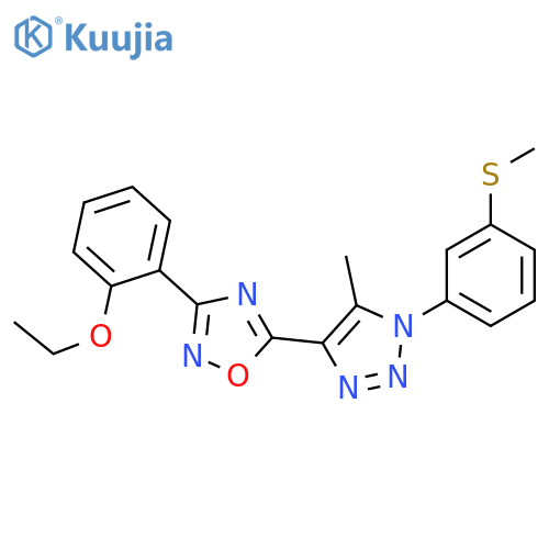 3-(2-ethoxyphenyl)-5-{5-methyl-1-[3-(methylsulfanyl)phenyl]-1H-1,2,3-triazol-4-yl}-1,2,4-oxadiazole structure