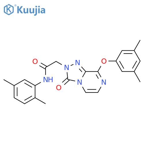 2-[8-(3,5-dimethylphenoxy)-3-oxo-2H,3H-[1,2,4]triazolo[4,3-a]pyrazin-2-yl]-N-(2,5-dimethylphenyl)acetamide structure
