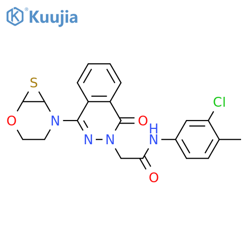 N-(3-chloro-4-methylphenyl)-2-[1-oxo-4-(thiomorpholin-4-yl)-1,2-dihydrophthalazin-2-yl]acetamide structure