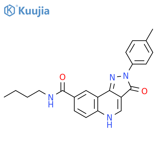 N-butyl-2-(4-methylphenyl)-3-oxo-2H,3H,5H-pyrazolo[4,3-c]quinoline-8-carboxamide structure