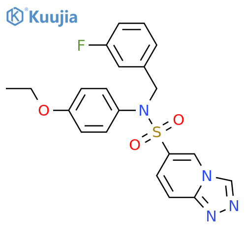 N-(4-ethoxyphenyl)-N-(3-fluorophenyl)methyl-1,2,4triazolo4,3-apyridine-6-sulfonamide structure