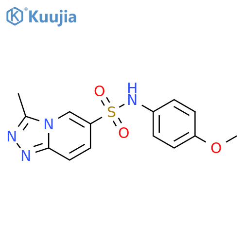 N-(4-methoxyphenyl)-3-methyl-1,2,4triazolo4,3-apyridine-6-sulfonamide structure