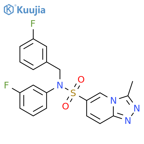 N-(3-fluorophenyl)-N-(3-fluorophenyl)methyl-3-methyl-1,2,4triazolo4,3-apyridine-6-sulfonamide structure