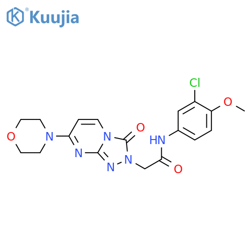 N-(3-chloro-4-methoxyphenyl)-2-7-(morpholin-4-yl)-3-oxo-2H,3H-1,2,4triazolo4,3-apyrimidin-2-ylacetamide structure