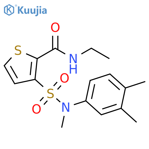 3-[(3,4-dimethylphenyl)(methyl)sulfamoyl]-N-ethylthiophene-2-carboxamide structure