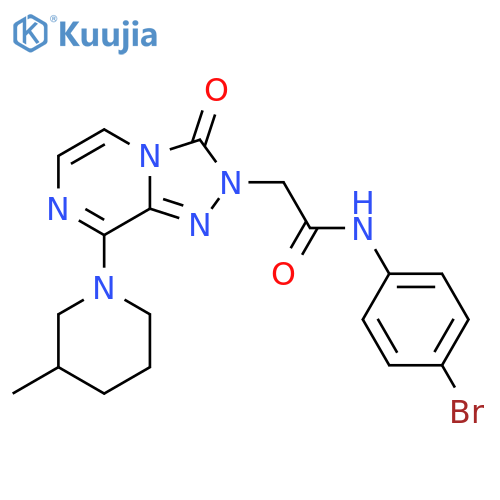 N-(4-bromophenyl)-2-8-(3-methylpiperidin-1-yl)-3-oxo-2H,3H-1,2,4triazolo4,3-apyrazin-2-ylacetamide structure