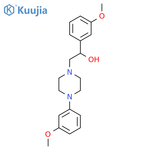 1-(3-methoxyphenyl)-2-4-(3-methoxyphenyl)piperazin-1-ylethan-1-ol structure
