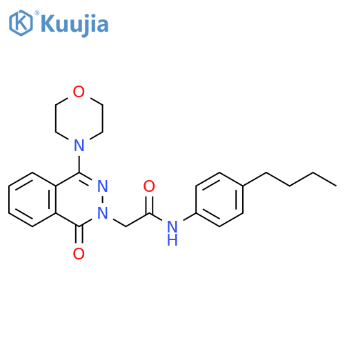 N-(4-butylphenyl)-2-[4-(morpholin-4-yl)-1-oxo-1,2-dihydrophthalazin-2-yl]acetamide structure