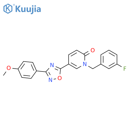 1-[(3-fluorophenyl)methyl]-5-[3-(4-methoxyphenyl)-1,2,4-oxadiazol-5-yl]-1,2-dihydropyridin-2-one structure