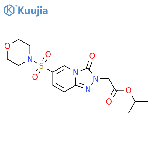 propan-2-yl 2-6-(morpholine-4-sulfonyl)-3-oxo-2H,3H-1,2,4triazolo4,3-apyridin-2-ylacetate structure