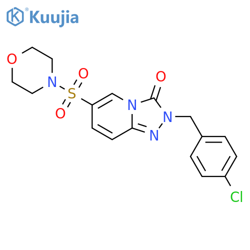2-(4-chlorophenyl)methyl-6-(morpholine-4-sulfonyl)-2H,3H-1,2,4triazolo4,3-apyridin-3-one structure