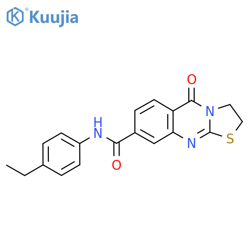 N-(4-ethylphenyl)-5-oxo-2H,3H,5H-1,3thiazolo2,3-bquinazoline-8-carboxamide structure
