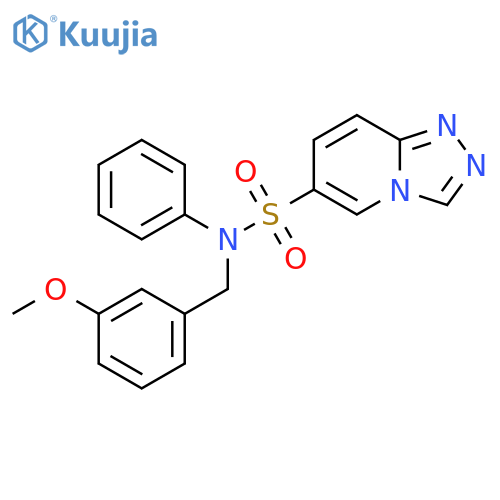 N-(3-methoxyphenyl)methyl-N-phenyl-1,2,4triazolo4,3-apyridine-6-sulfonamide structure