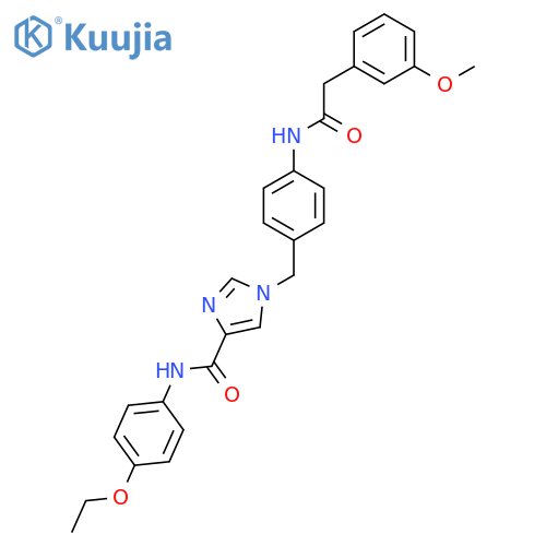 N-(4-ethoxyphenyl)-1-({4-2-(3-methoxyphenyl)acetamidophenyl}methyl)-1H-imidazole-4-carboxamide structure