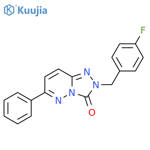 2-(4-fluorophenyl)methyl-6-phenyl-2H,3H-1,2,4triazolo4,3-bpyridazin-3-one structure
