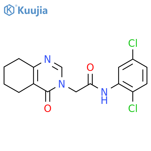 N-(2,5-dichlorophenyl)-2-(4-oxo-3,4,5,6,7,8-hexahydroquinazolin-3-yl)acetamide structure