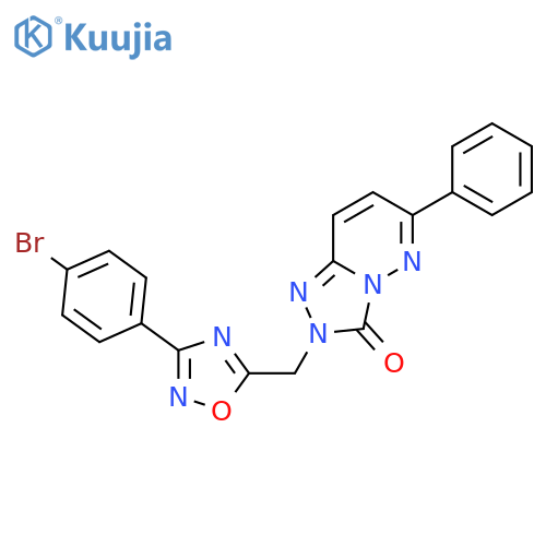 2-{3-(4-bromophenyl)-1,2,4-oxadiazol-5-ylmethyl}-6-phenyl-2H,3H-1,2,4triazolo4,3-bpyridazin-3-one structure