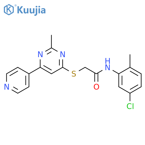 N-(5-chloro-2-methylphenyl)-2-{[2-methyl-6-(pyridin-4-yl)pyrimidin-4-yl]sulfanyl}acetamide structure