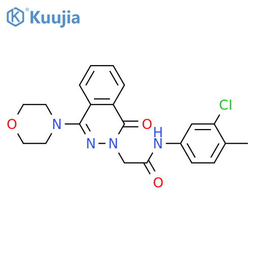 N-(3-chloro-4-methylphenyl)-2-[4-(morpholin-4-yl)-1-oxo-1,2-dihydrophthalazin-2-yl]acetamide structure