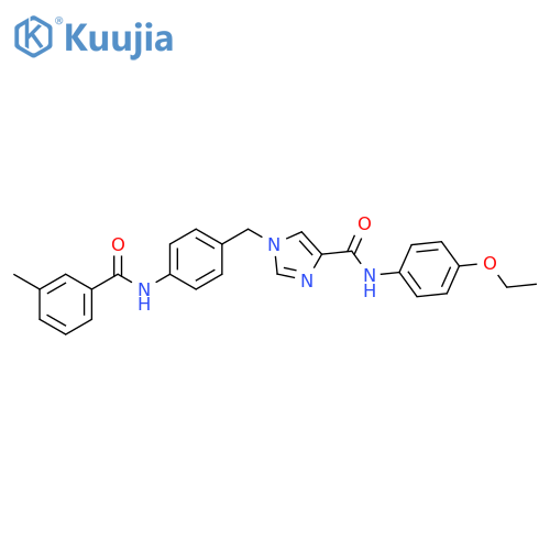 N-(4-ethoxyphenyl)-1-{[4-(3-methylbenzamido)phenyl]methyl}-1H-imidazole-4-carboxamide structure