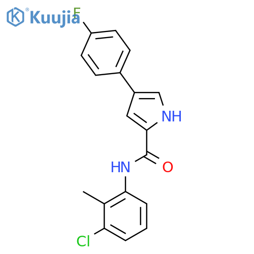 N-(3-chloro-2-methylphenyl)-4-(4-fluorophenyl)-1H-pyrrole-2-carboxamide structure