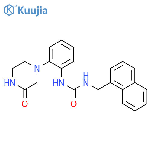 1-(naphthalen-1-yl)methyl-3-2-(3-oxopiperazin-1-yl)phenylurea structure