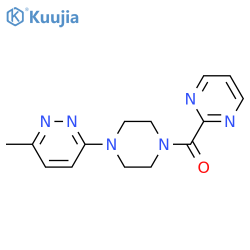3-methyl-6-4-(pyrimidine-2-carbonyl)piperazin-1-ylpyridazine structure