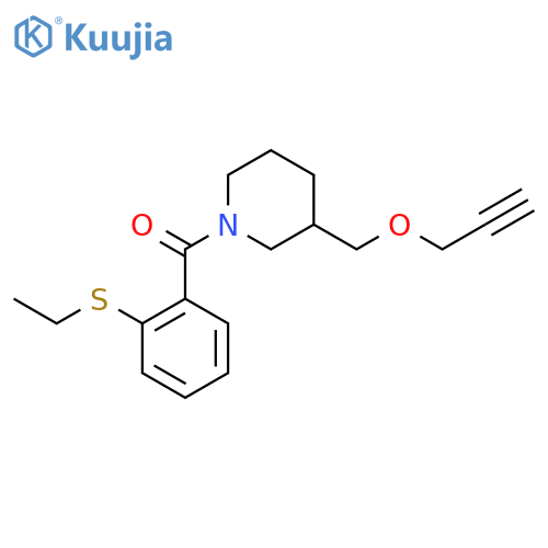 1-2-(ethylsulfanyl)benzoyl-3-(prop-2-yn-1-yloxy)methylpiperidine structure