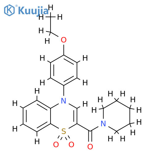 4-(4-ethoxyphenyl)-2-(piperidine-1-carbonyl)-4H-1lambda6,4-benzothiazine-1,1-dione structure